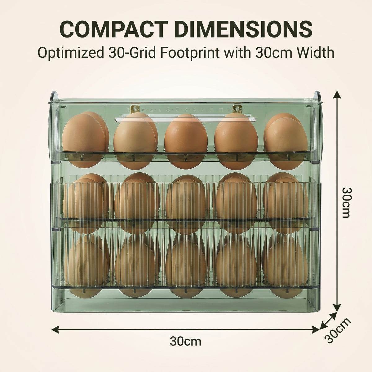 30-Egg Large Capacity Fridge Organizer