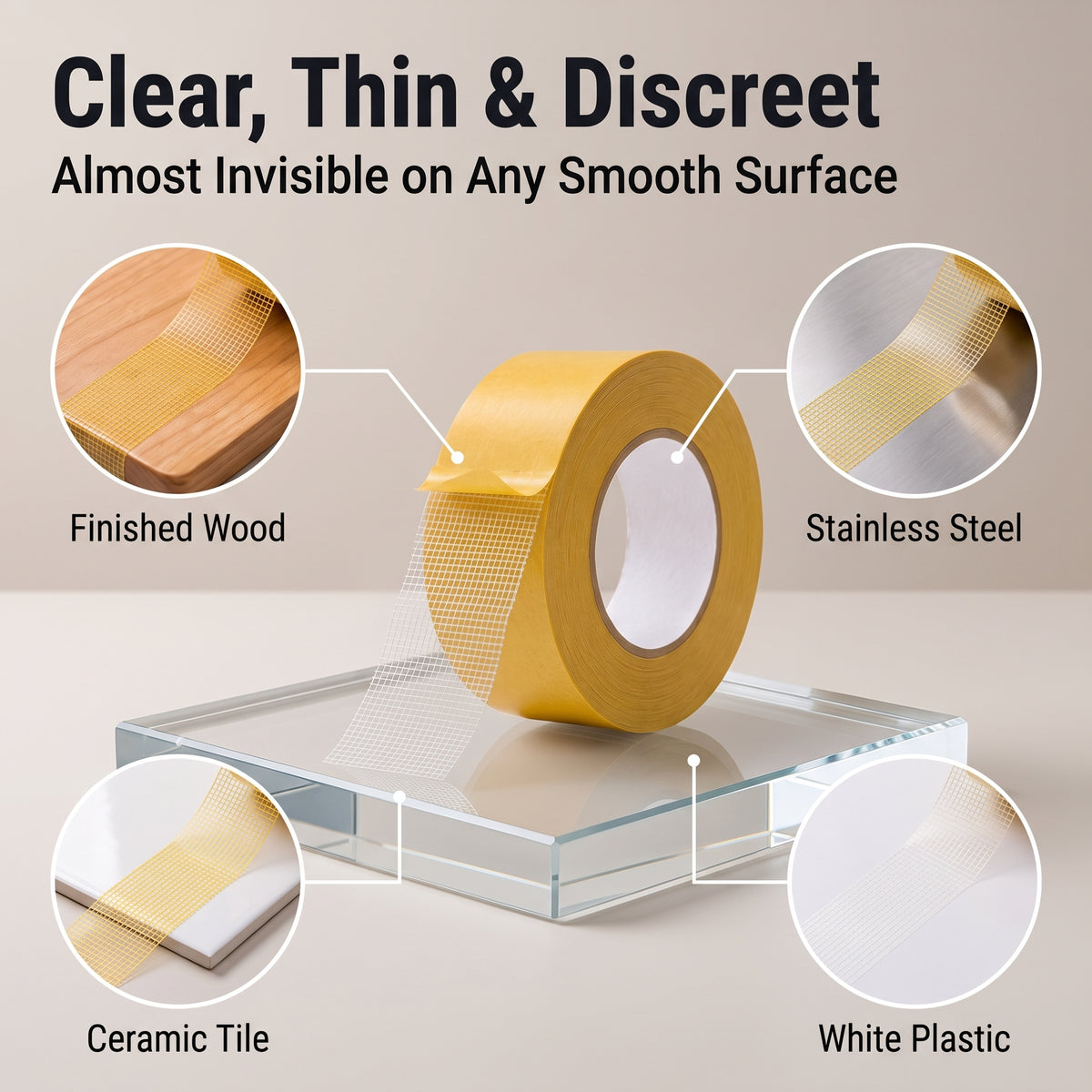UltraGrip Pro – Heavy-Duty Double-Sided Mesh Mounting Tape