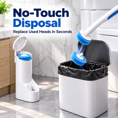 Disposable Toilet Brush Set with 36 Brush Heads – 3 Fresh Cleaning Scents, No-Touch Disposal & Storage Holder